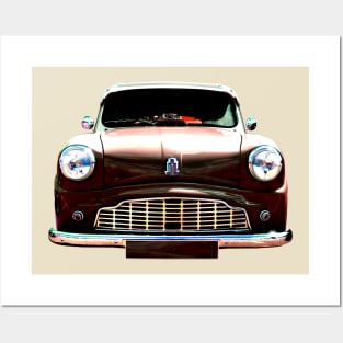 Standard Eight 1950s British classic car high contrast Posters and Art